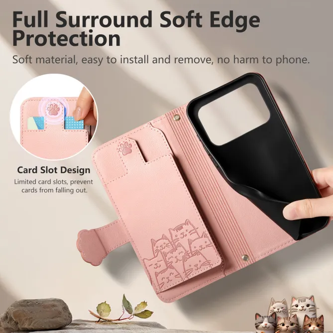 Housse Honor 600 / 600 Pro Chaton 3D Poche Zippée