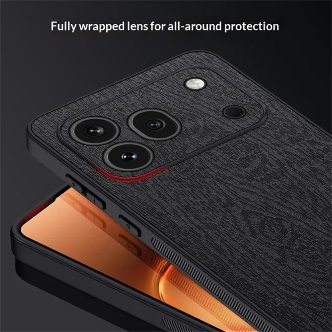 Coque Honor 600 Pro effet bois simili cuir