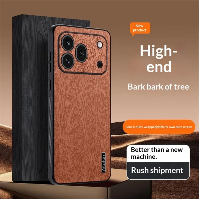 Coque Honor 600 Pro effet bois simili cuir