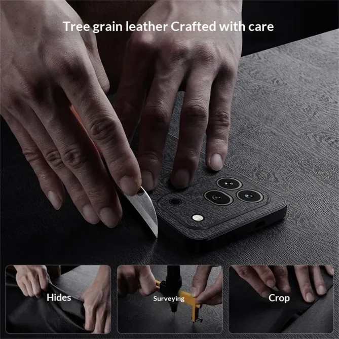 Coque Honor 600 Pro effet bois simili cuir