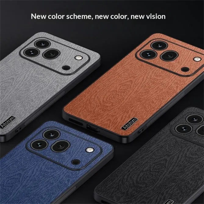 Coque Honor 600 Pro effet bois simili cuir