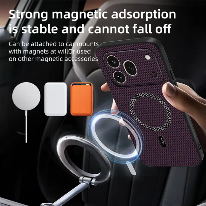 Coque Honor 600 Pro Magnétique Style Nylon