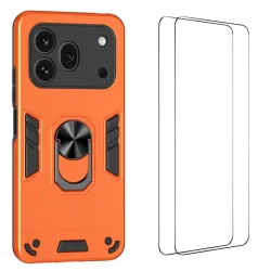 Pack Coque Honor 600 Pro Anneau Support et 2 Verres Trempés