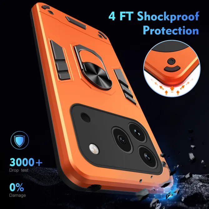 Pack Coque Honor 600 Pro Anneau Support et 2 Verres Trempés