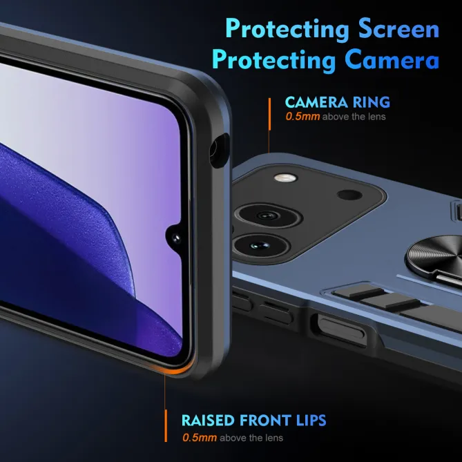 Pack Coque Honor 600 Pro Anneau Support et 2 Verres Trempés