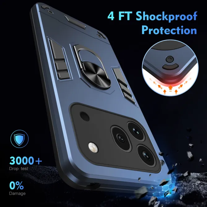 Pack Coque Honor 600 Pro Anneau Support et 2 Verres Trempés