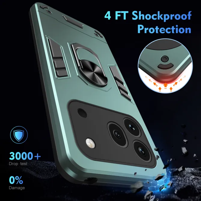 Pack Coque Honor 600 Pro Anneau Support et 2 Verres Trempés