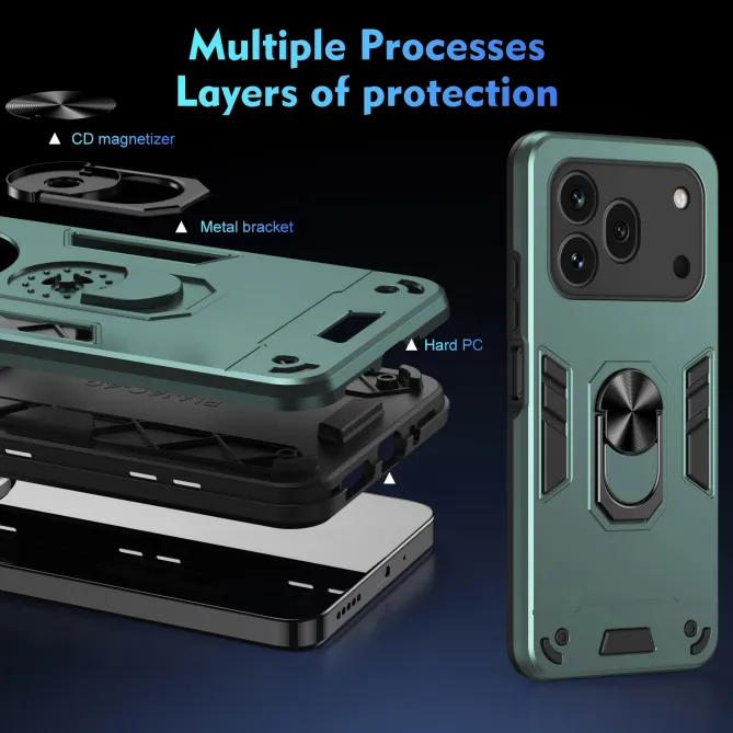 Pack Coque Honor 600 Pro Anneau Support et 2 Verres Trempés