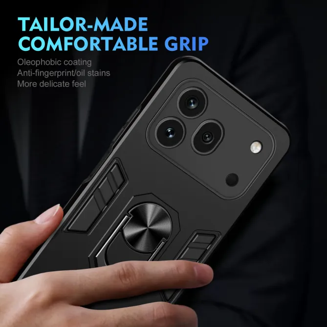 Pack Coque Honor 600 Pro Anneau Support et 2 Verres Trempés