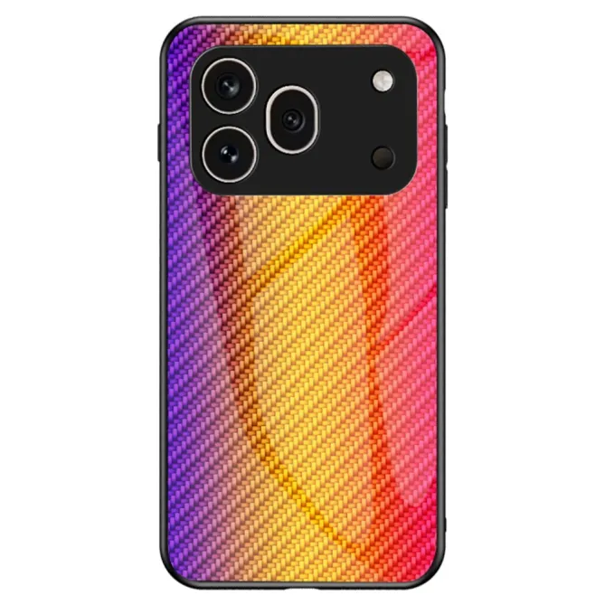 Coque Honor 600 Pro Verre Trempé Design Fibre de Carbone