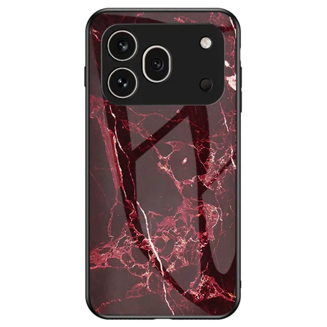 Coque Honor 600 Pro Verre Trempé Marbre Rouge Bordeaux
