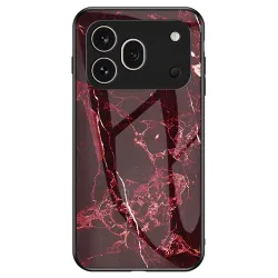 Coque Honor 600 Pro Verre Trempé Marbre Rouge Bordeaux