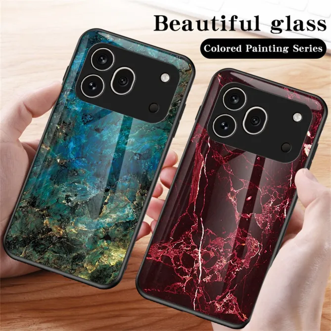 Coque Honor 600 Pro Verre Trempé Marbre Rouge Bordeaux
