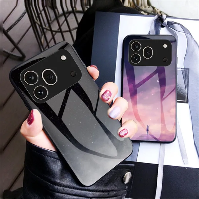 Coque Honor 600 Pro Verre Trempé Ciel Étoilé Noir et Gris