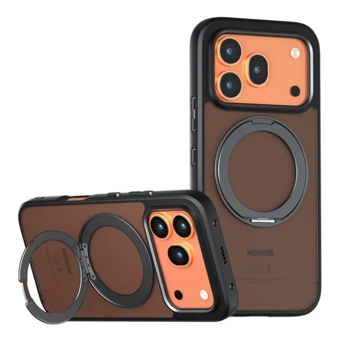 Coque Honor 600 / 600 Pro Magnétique Ring Support Semi-Transparente
