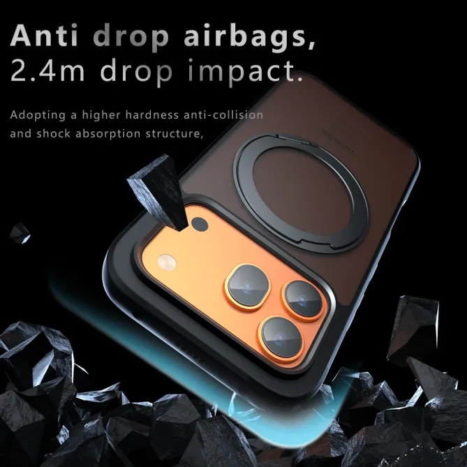 Coque Honor 600 / 600 Pro Magnétique Ring Support Semi-Transparente