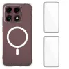 Coque Motorola Edge 70 Pro Transparente Magnétique avec 2 Verres Trempés