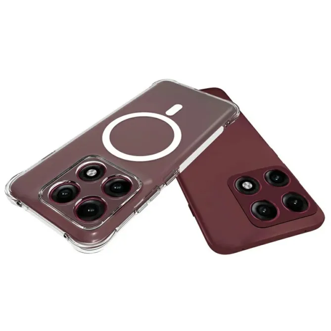 Coque Motorola Edge 70 Pro Transparente Magnétique avec 2 Verres Trempés