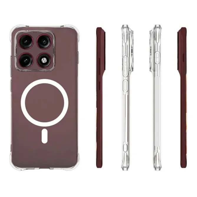 Coque Motorola Edge 70 Pro Transparente Magnétique avec 2 Verres Trempés