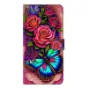 Housse Motorola Edge 70 Pro Papillon Turquoise et Roses
