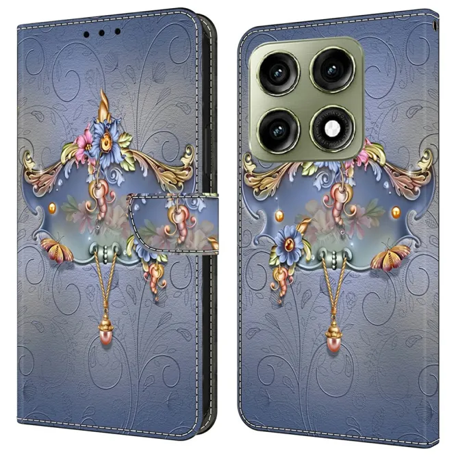 Housse Motorola Edge 70 Pro Ornement Baroque Bleu