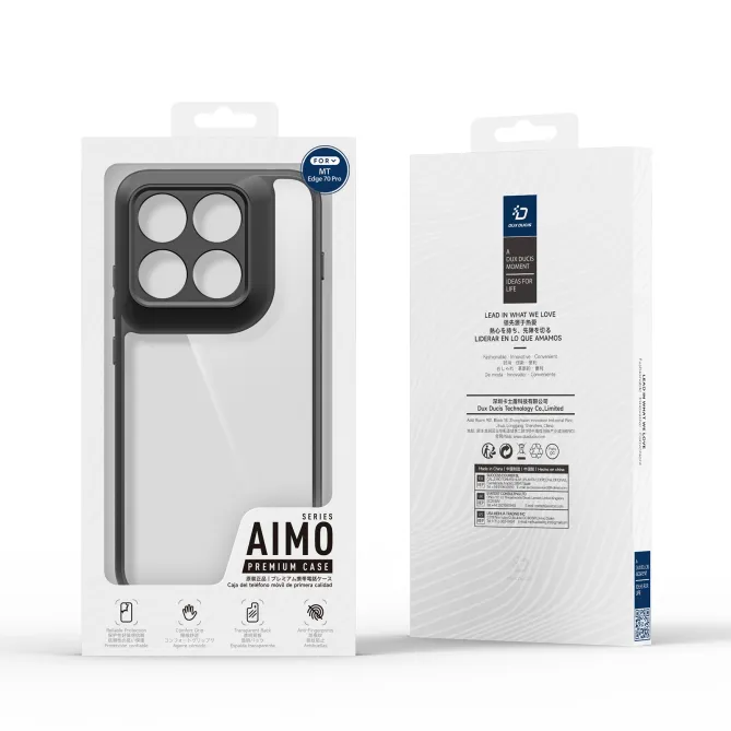 Coque Motorola Edge 70 Pro Aimo transparente certifiée chute SGS