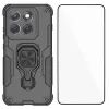 Coque Motorola Edge 70 Pro Armure Anneau Béquille avec Verre Trempé