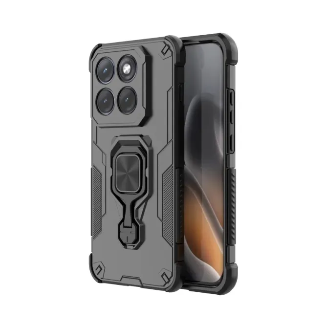 Coque Motorola Edge 70 Pro Armure Anneau Béquille avec Verre Trempé