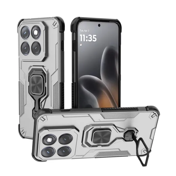 Coque Motorola Edge 70 Pro Armure Anneau Béquille avec Verre Trempé