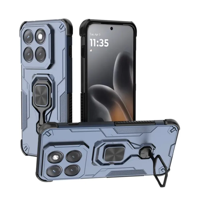 Coque Motorola Edge 70 Pro Armure Anneau Béquille avec Verre Trempé