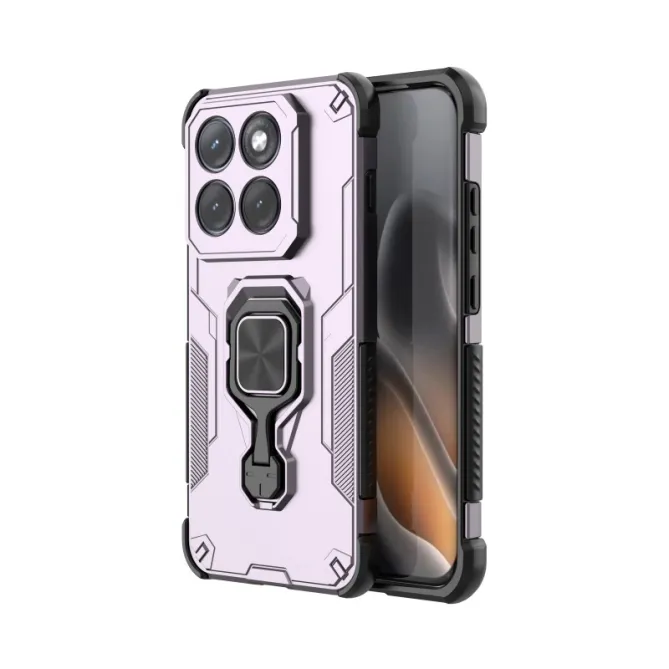 Coque Motorola Edge 70 Pro Armure Anneau Béquille avec Verre Trempé