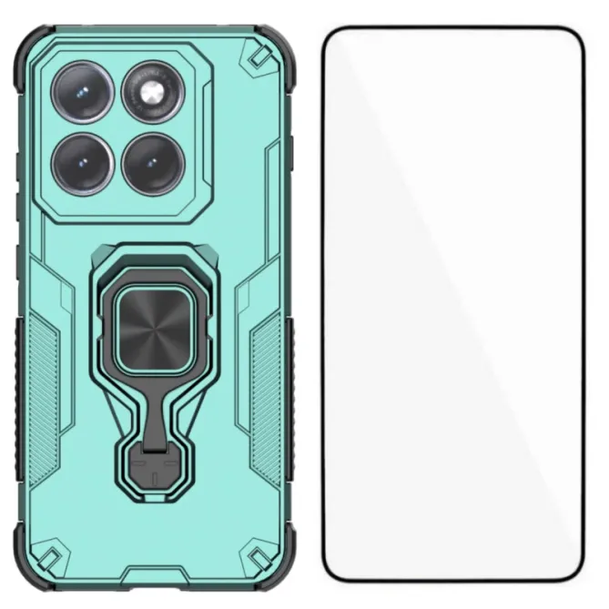 Coque Motorola Edge 70 Pro Armure Anneau Béquille avec Verre Trempé