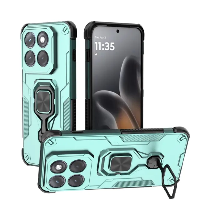 Coque Motorola Edge 70 Pro Armure Anneau Béquille avec Verre Trempé