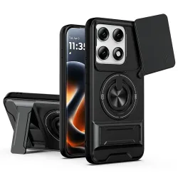 Coque Motorola Edge 70 Pro Cache Caméra Coulissant Anneau et Double Béquille