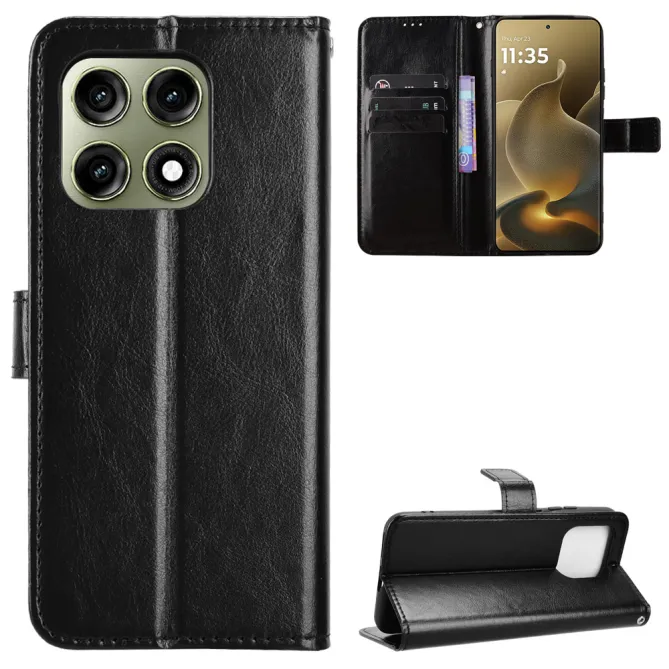 Housse Motorola Edge 70 Pro Portefeuille Effet Cuir Patiné