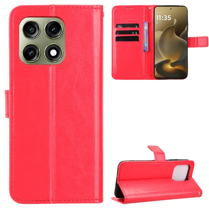 Housse Motorola Edge 70 Pro Portefeuille Effet Cuir Patiné