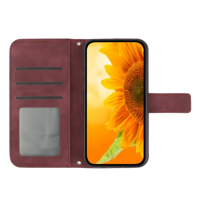 Housse Sunflower à lanière pour Motorola Edge 70 Pro