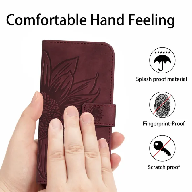 Housse Sunflower à lanière pour Motorola Edge 70 Pro