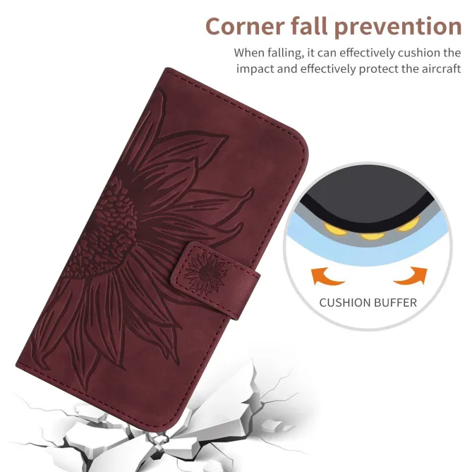 Housse Sunflower à lanière pour Motorola Edge 70 Pro