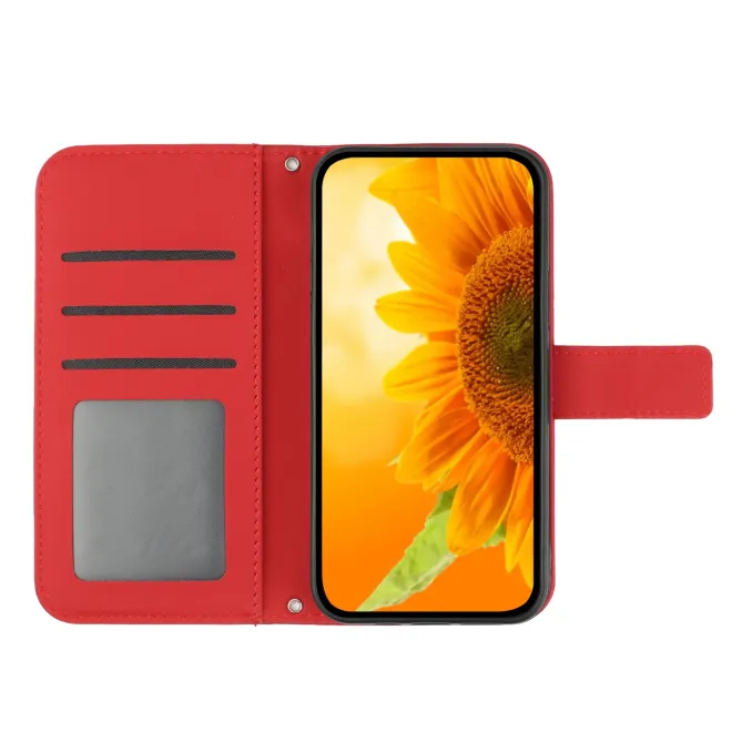 Housse Sunflower à lanière pour Motorola Edge 70 Pro