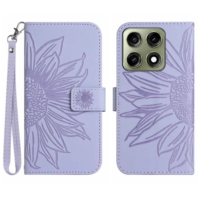 Housse Sunflower à lanière pour Motorola Edge 70 Pro