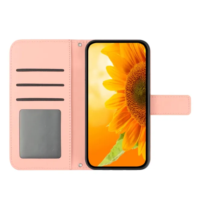 Housse Sunflower à lanière pour Motorola Edge 70 Pro