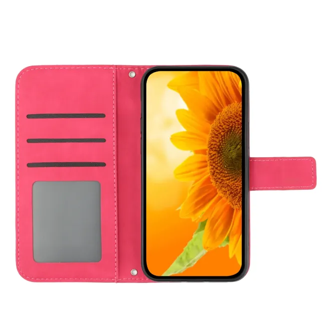 Housse Sunflower à lanière pour Motorola Edge 70 Pro