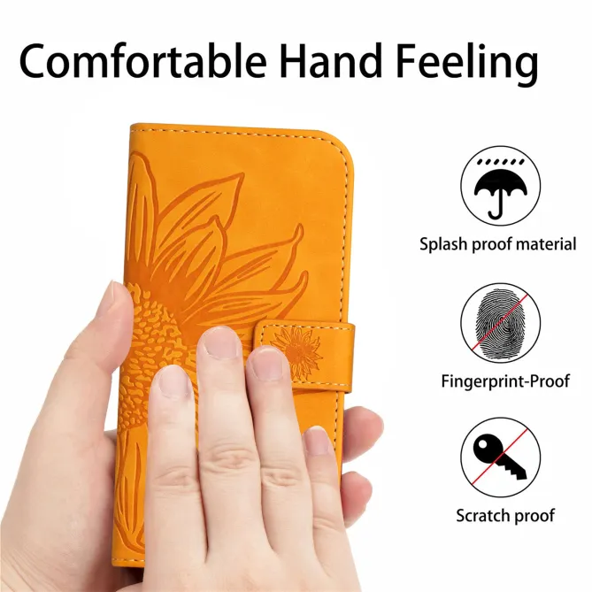 Housse Sunflower à lanière pour Motorola Edge 70 Pro