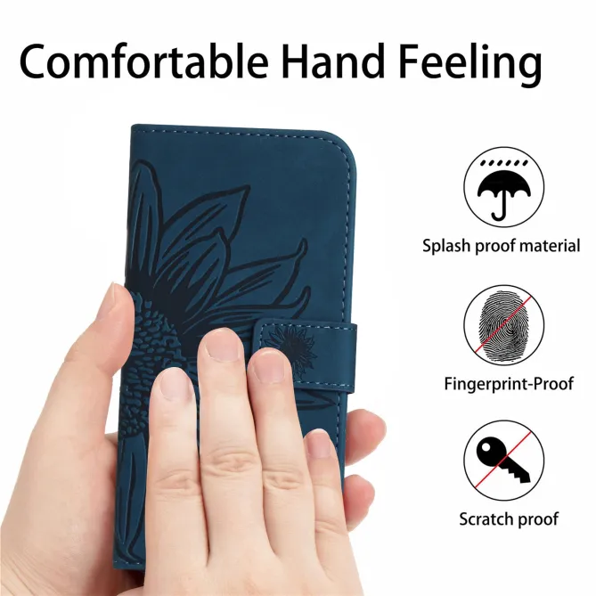 Housse Sunflower à lanière pour Motorola Edge 70 Pro