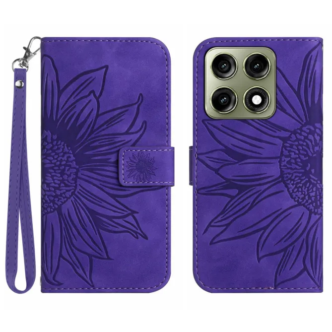 Housse Sunflower à lanière pour Motorola Edge 70 Pro
