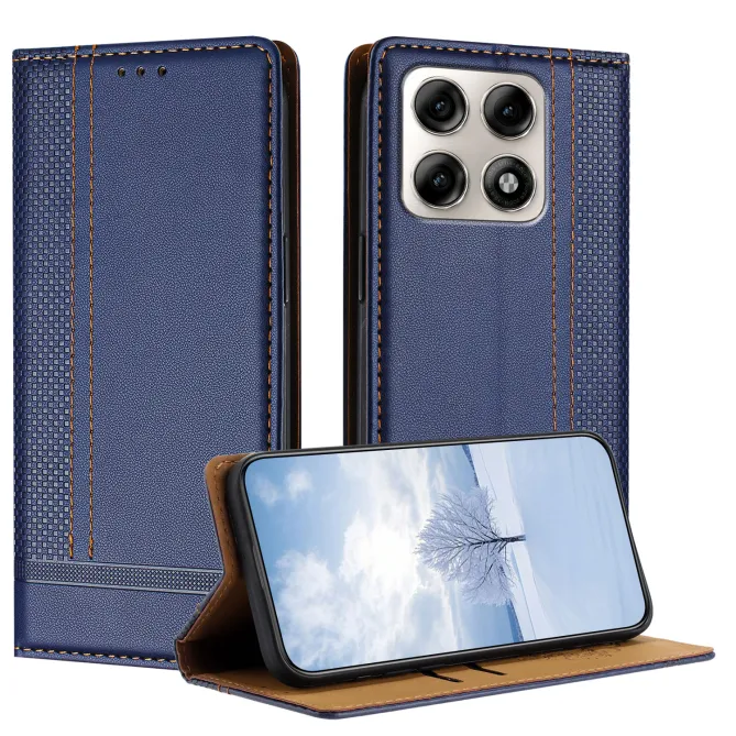 Flip Cover Motorola Edge 70 Pro Coutures avec Porte-Cartes