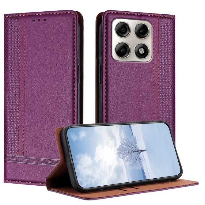 Flip Cover Motorola Edge 70 Pro Coutures avec Porte-Cartes