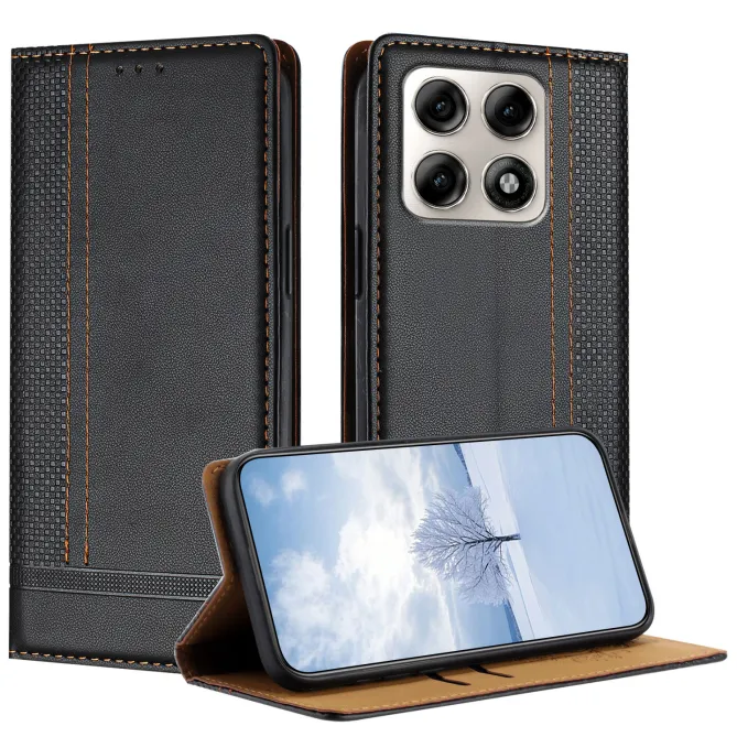 Flip Cover Motorola Edge 70 Pro Coutures avec Porte-Cartes