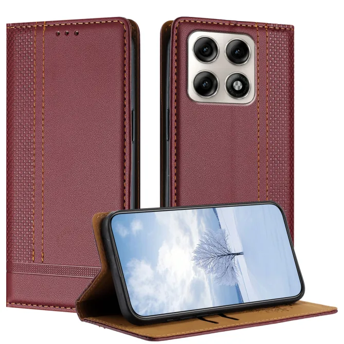 Flip Cover Motorola Edge 70 Pro Coutures avec Porte-Cartes